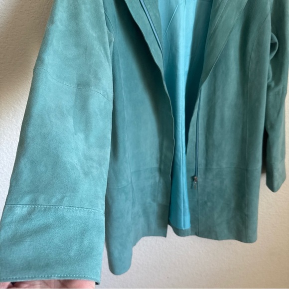 Saguaro Leather Jacket Full-zip Turquoise Size Small - Picture 5 of 11
